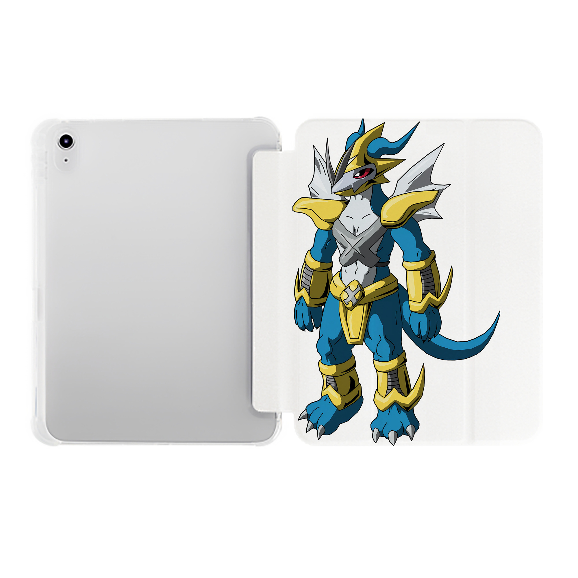 （画像用） Digimon デジタルモンスター/デジモン IPad ケース ペン収納付き 三つ折りスタンド PUレザー×シリコン 対応機種9.5/10.5/10.9インチ
